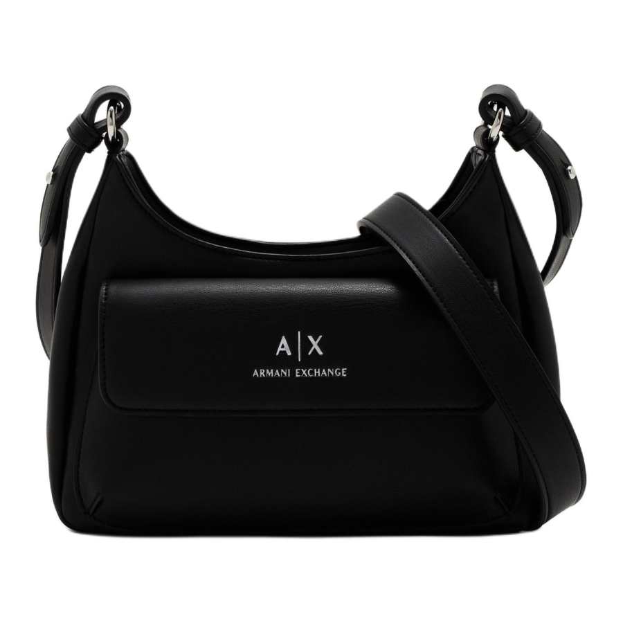 ARMANI EXCHANGE ARMANI EXCHANGEAE Polyester Hobo Shoulder Bag, Crossbody Bag Mini Women's Black