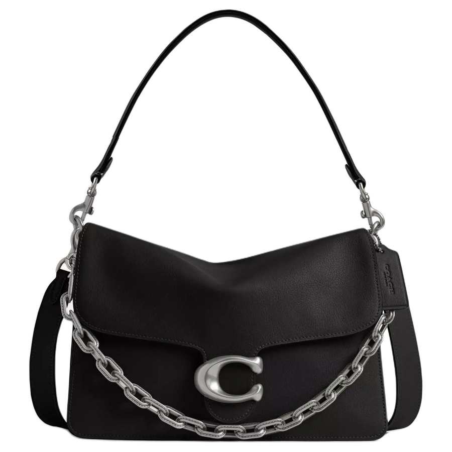 COACH COACH Tabby Leather Shoulder Bag Large Women's Black