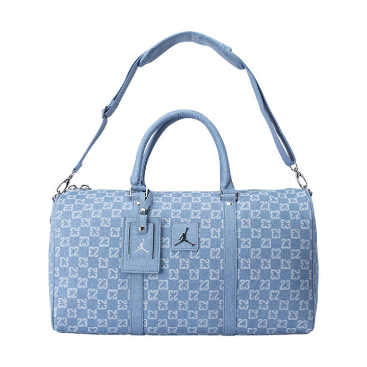Jordan Jordan Cotton Luggage Bag Handbag Travel Bag Unisex Light Denim Blue