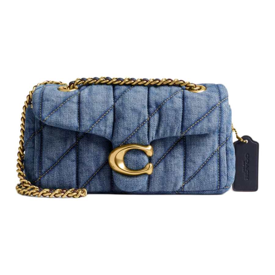 COACH COACH Tabby Denim Shoulder Bag Small Women's Blue