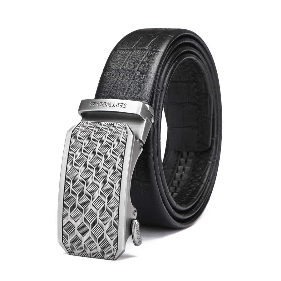 SEPTWOLVES SEPTWOLVES Top Grain Cow Leather Belts Men's Width 3.5cm
