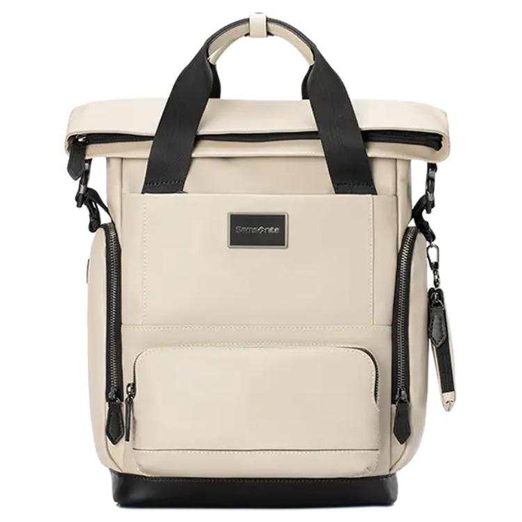 Samsonite SAMSONITE Cow Leather Backpack Men's Khaki