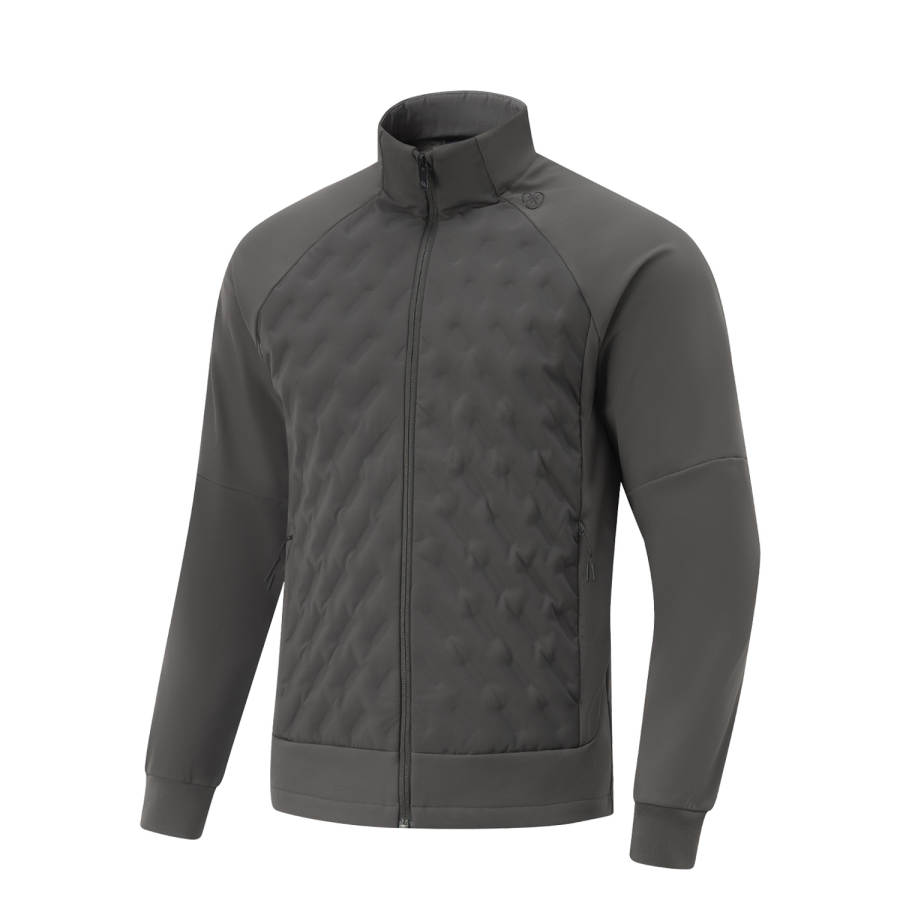 Li-Ning Li Ning Basketball Collection Athleisure Minimalist Style Multicolor Fleece Lined Down Jacket Men's Obsidian Gray