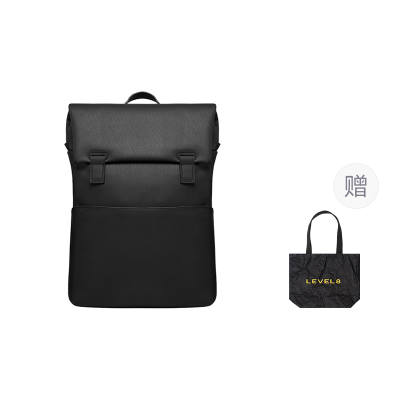 LEVEL8 Pu Backpack Unisex Black