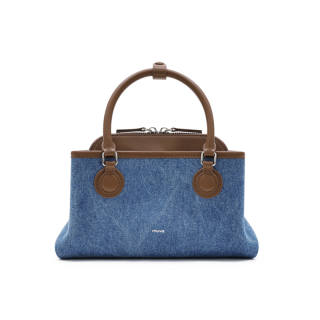 MUVA Denim Multilayer Handbag Medium Women's Denim Blue