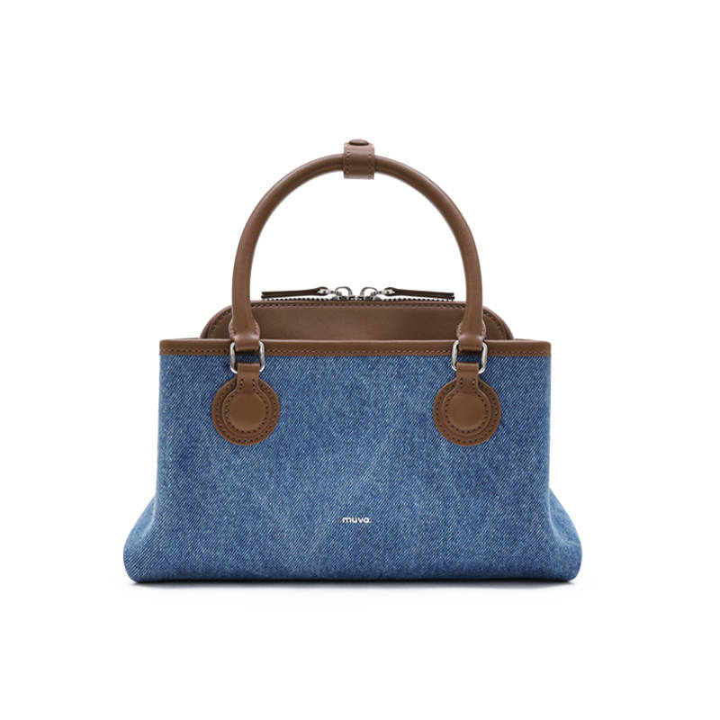 MUVA Denim Multilayer Handbag Medium Women's Denim Blue