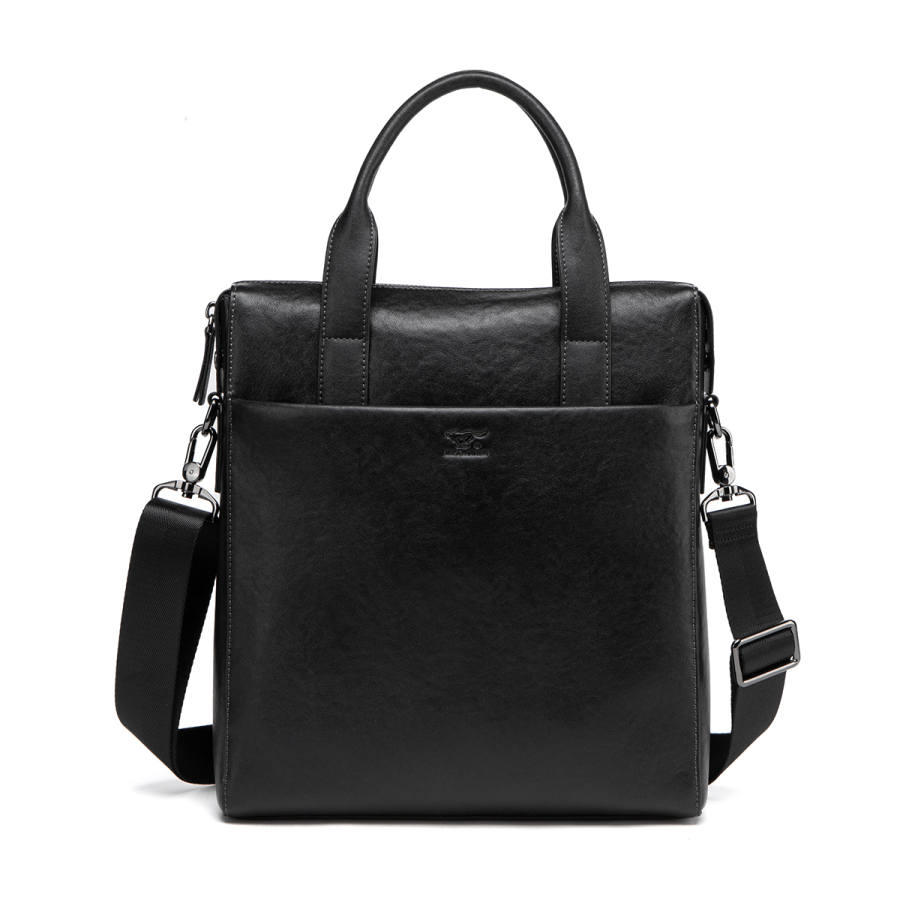 SEPTWOLVES SEPTWOLVES Cow Leather Handbag Regular Men's Black