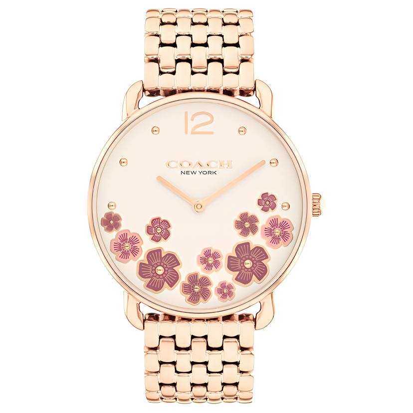 COACH ELLIOT Wrist Watches Quartz Movement Steel Strap 36mm White Dial Women's Watch