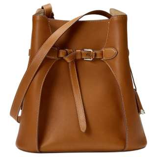 Ralph Lauren Collection Calfskin Bucket Bag, Shoulder Bag Women's Brown