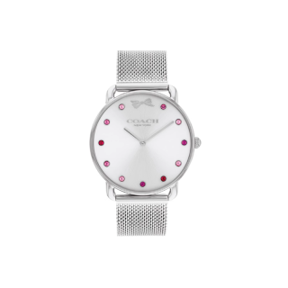 COACH ELLIOT Wrist Watches Quartz Movement Steel Strap 36mm Silver Dial Unisex 30m Water Resistant