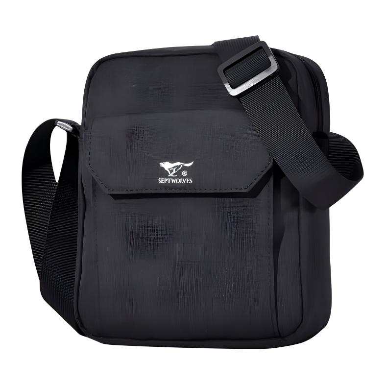 SEPTWOLVES Oxford Crossbody Bag, Shoulder Bag Men's Black/Blue/Gray