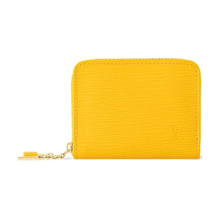 LOUIS VUITTON Zippy Cow Leather Coin Purse Women's Ginkgo Yellow