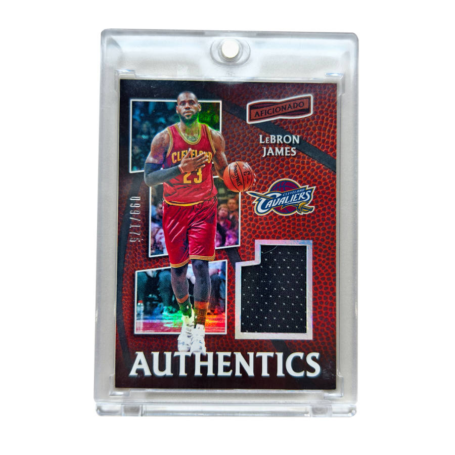 PANINI 2016 17 Aficionado LeBron James, Authentic Game Used Material 099/175, Collectible Item Sports Cards 1 Pc