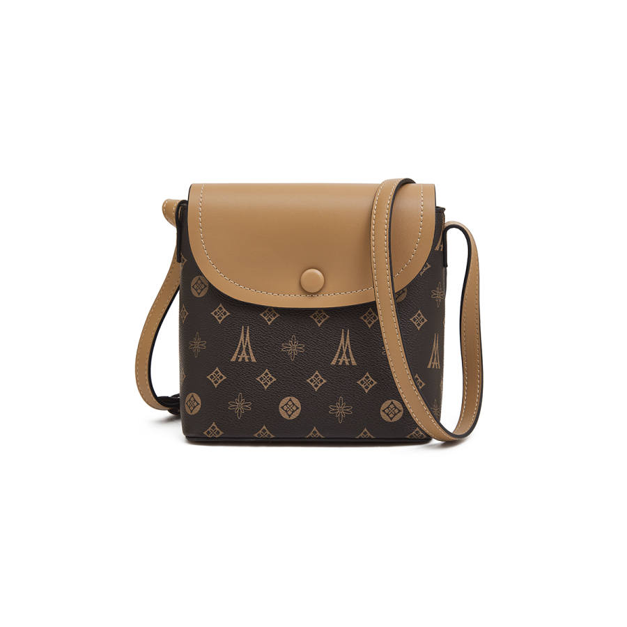 LAORENTOU Synthetic Leather Crossbody Bag, Shoulder Bag Regular Women's Coffee