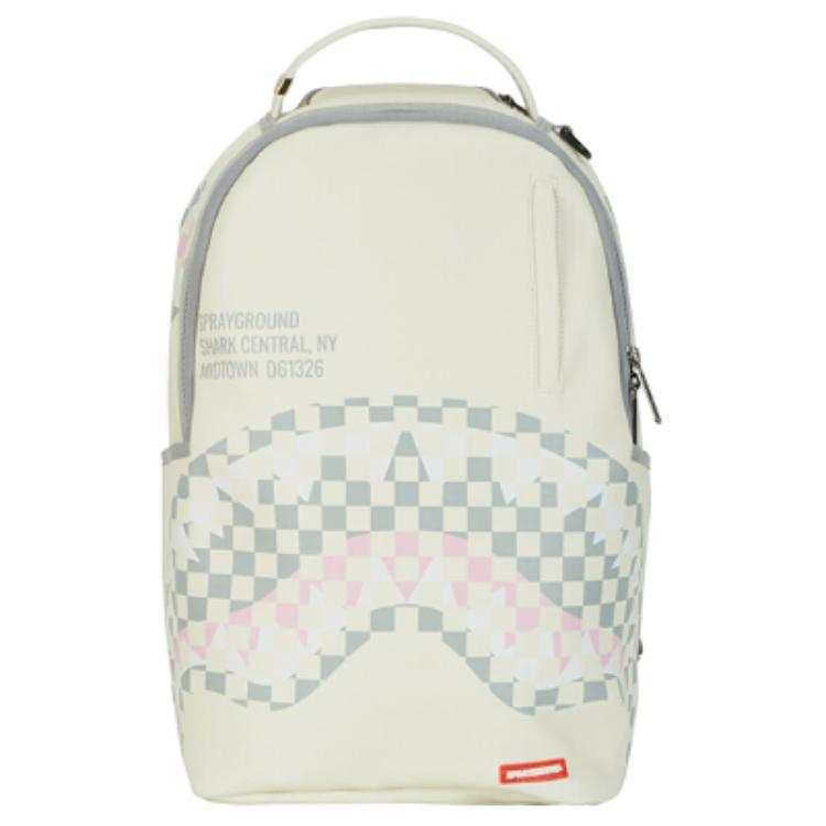SPRAYGROUND SPRAYGROUND PVC Polyvinyl Chloride Backpack Unisex Raw White