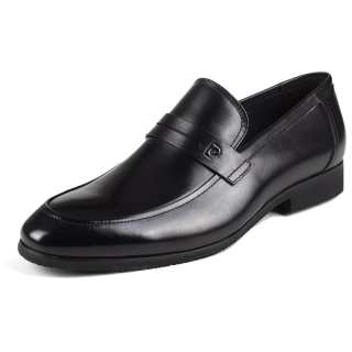 PIERRE CARDIN Cow Leather Minimalist Fashion Loafers 2.5cm Men's Black