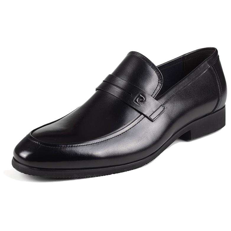 PIERRE CARDIN Cow Leather Minimalist Fashion Loafers 2.5cm Men's Black