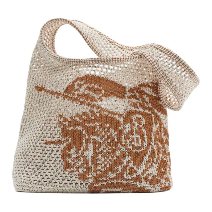 Burberry Viscose Shoulder Bag Small Women's White