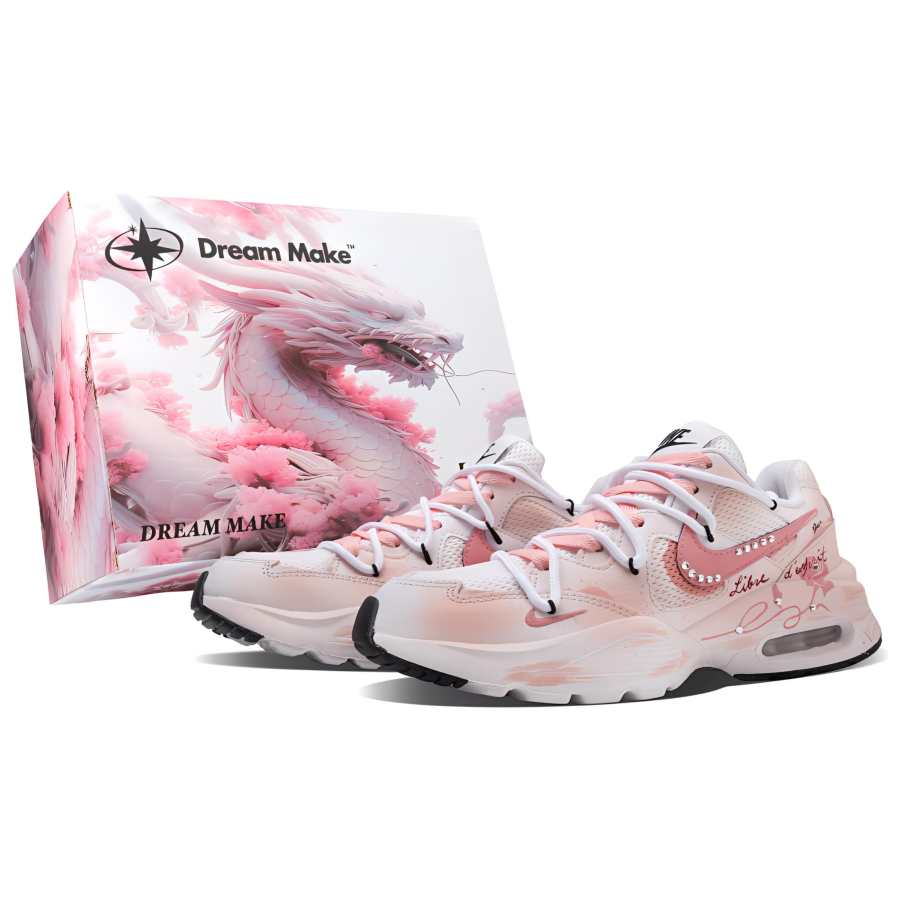 Nike Nike Air Max Fusion Cushioning Abrasion Resistant Slip Resistant Low top Running Shoes Women's Pink