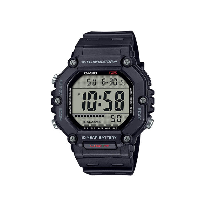 CASIO CASIO AE 1600 Collection Quartz Movement Resin Strap Watch Unisex Gray Dial