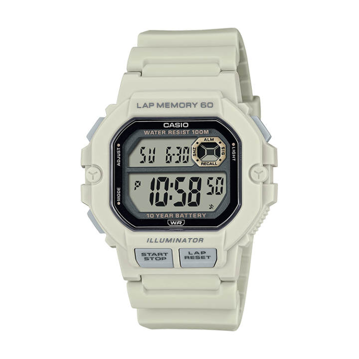 CASIO CASIO WS 1400H Collection Quartz Movement Resin Strap Watch Unisex Gray Dial