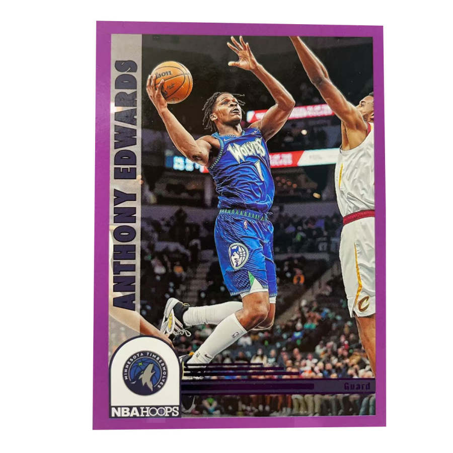 PANINI 2022 23 Timberwolves, Anthony Edwards, Huazhou HOOPS Parallel Teca, Collection Classic Sports Cards 1 Pc