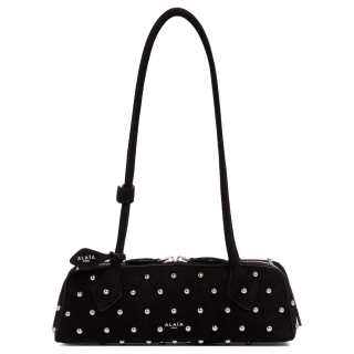 Alaia Leather Shoulder Bag Sausage Dog Bag Baguette Bag Shoulder Bag Medium Women's Black