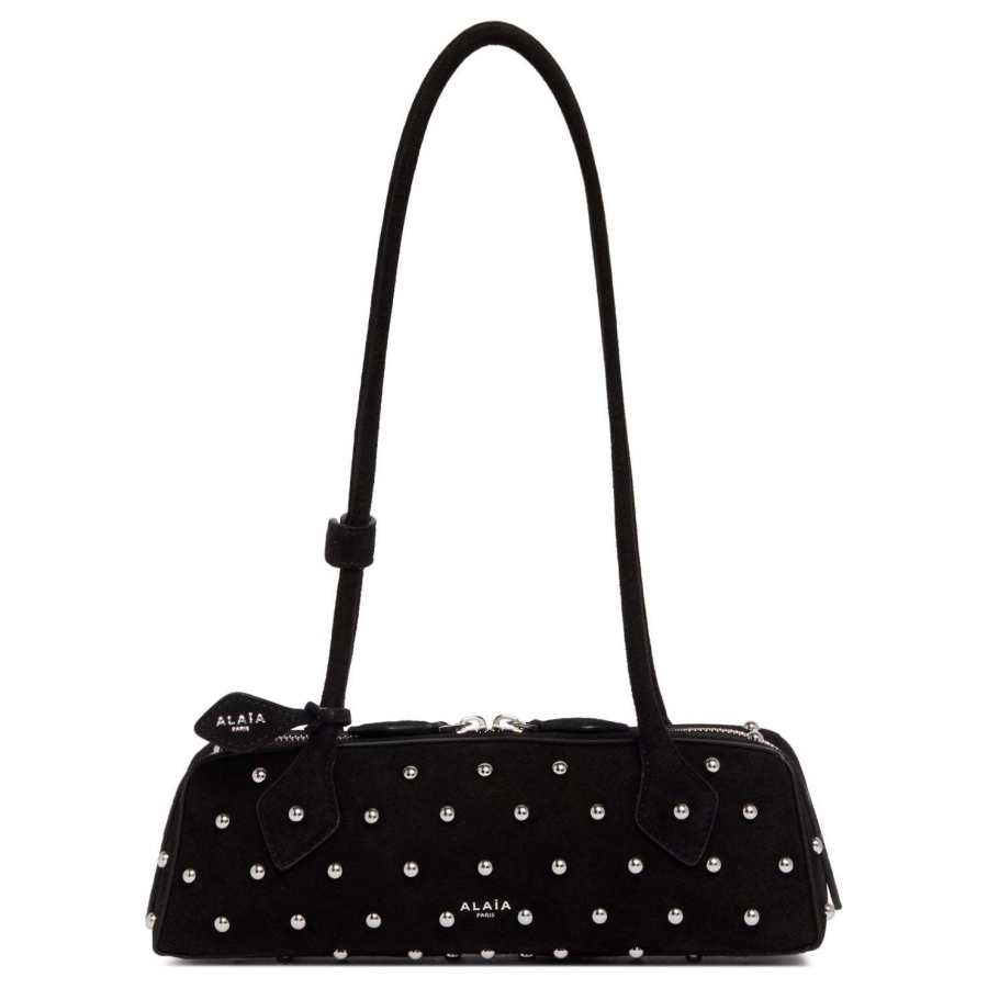 Alaia Leather Shoulder Bag Sausage Dog Bag Baguette Bag Shoulder Bag Medium Women's Black