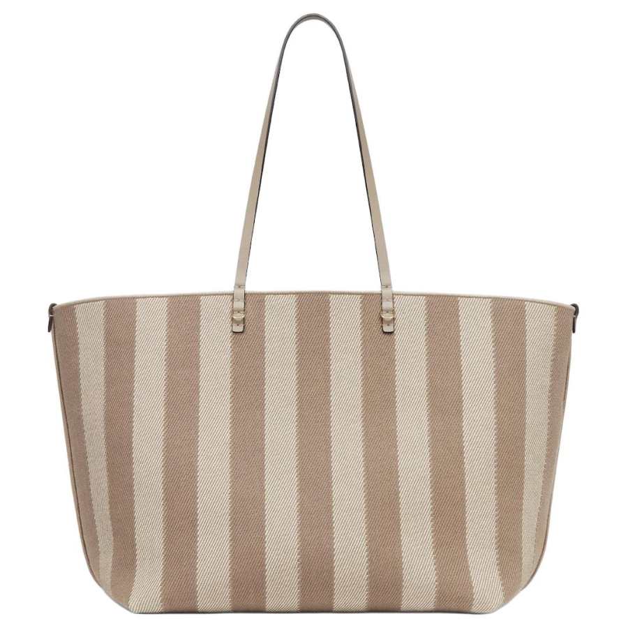 FENDI Jacquard Fabric Tote Bag, Shopping Bag, Handbag, Shoulder Bag Large Women's Gray