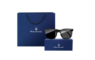 Maserati TR90 Square Sunglasses Unisex Black