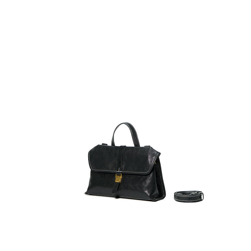 Songmont Cow Leather Messenger Briefcase, Shoulder Bag, Crossbody Bag, Handbag Mini Women's