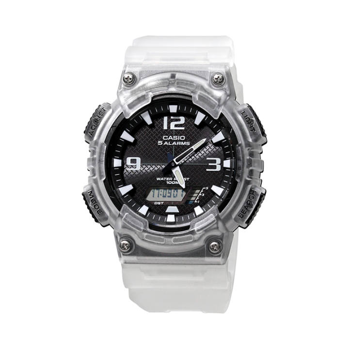 CASIO CASIO Custom Collection Solar Movement Resin Strap Watch Unisex Black Dial