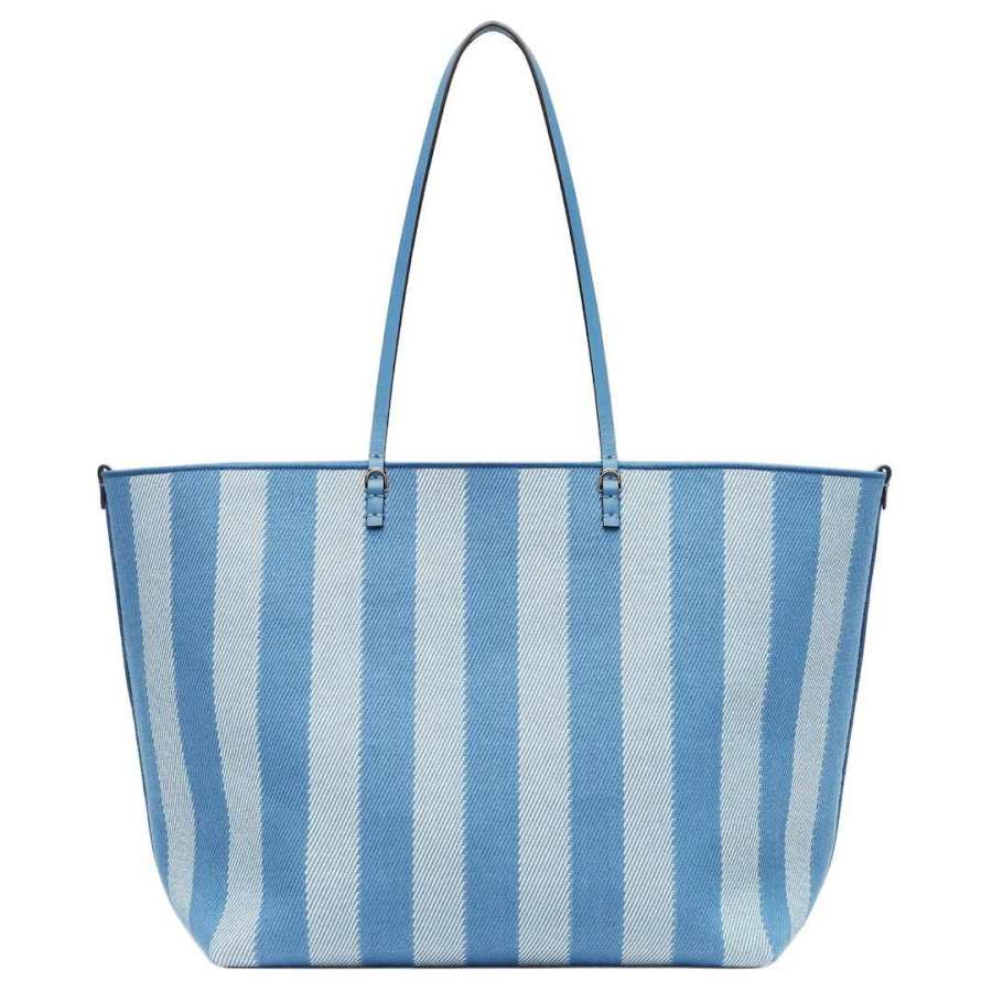 FENDI Jacquard Fabric Tote Bag, Shopping Bag, Handbag, Shoulder Bag Large Women's Blue