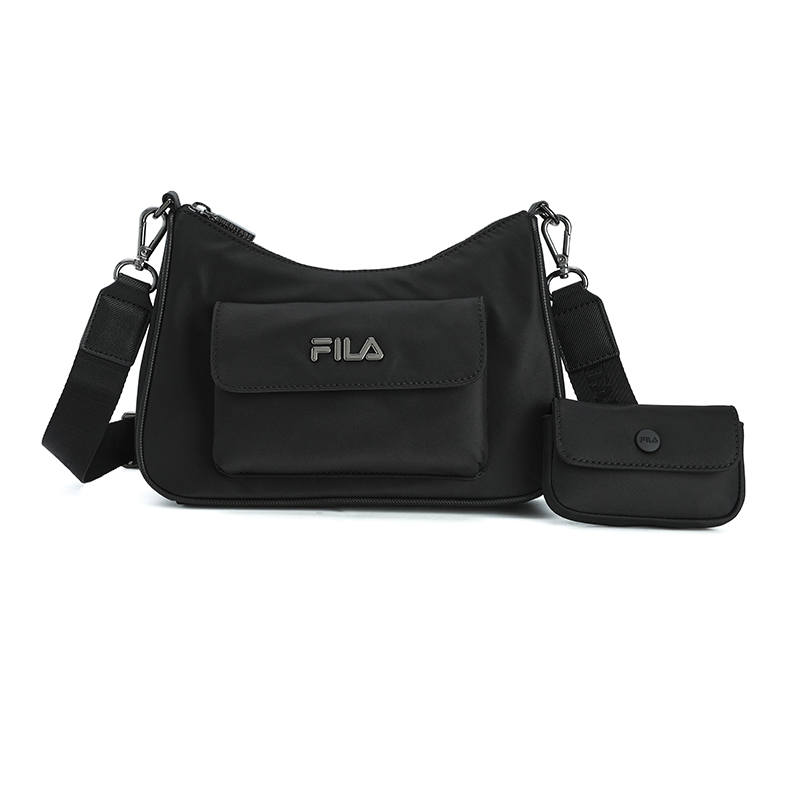 FILA Fabric Crossbody Bag Women's Jet Black