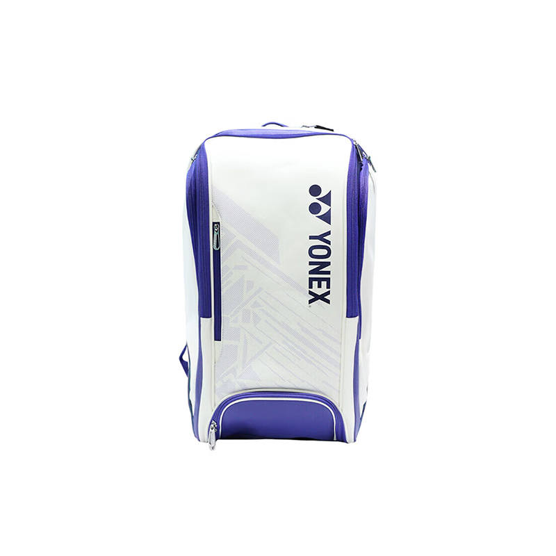 YONEX YONEX Artificial Leather With Textile Backpack Unisex White Dark Blue