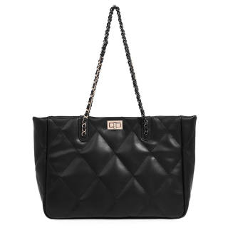SEPTWOLVES Pu Shoulder Bag Large Women's Black