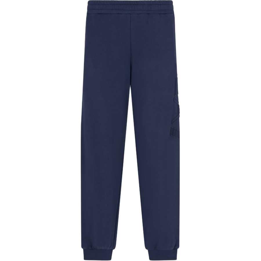 EMPORIO ARMANI Knitted Sweatpants Men's Navy Blue