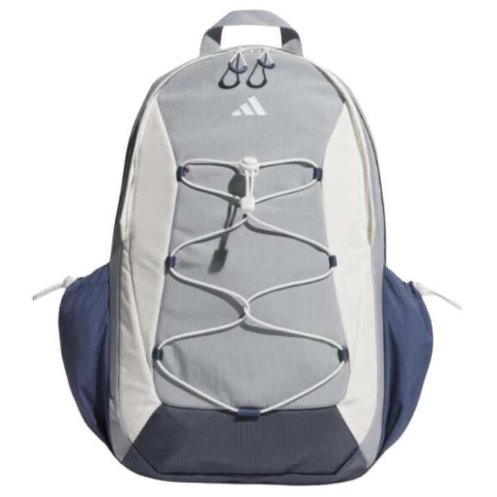 Adidas Adidas Fabric Backpack Unisex Silver Gray & Bright White & Soft Ink Blue