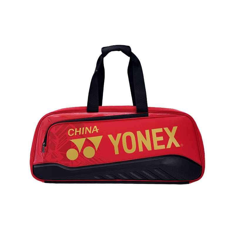 YONEX Artificial Leather Gym Bag Regular Unisex Red Black