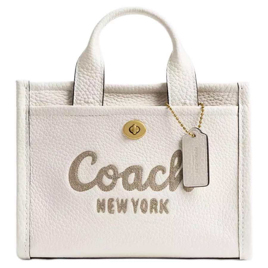 COACH Cargo Leather Tote Bag, Shopping Bag, Shoulder Bag, Handbag Small Women's White