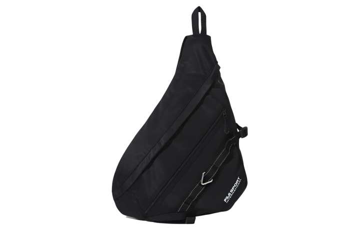 FILA FILA Athleisure Polyester One Shoulder Crossbody Sling Bag Regular Unisex Black