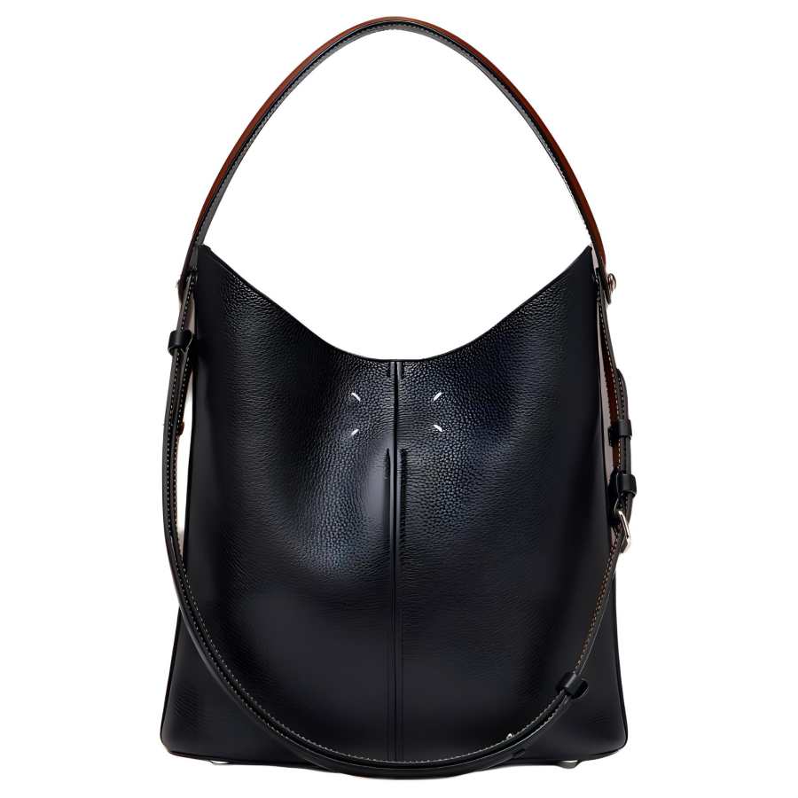 Maison Margiela Calfskin Shoulder Bag, Handbag Women's Black