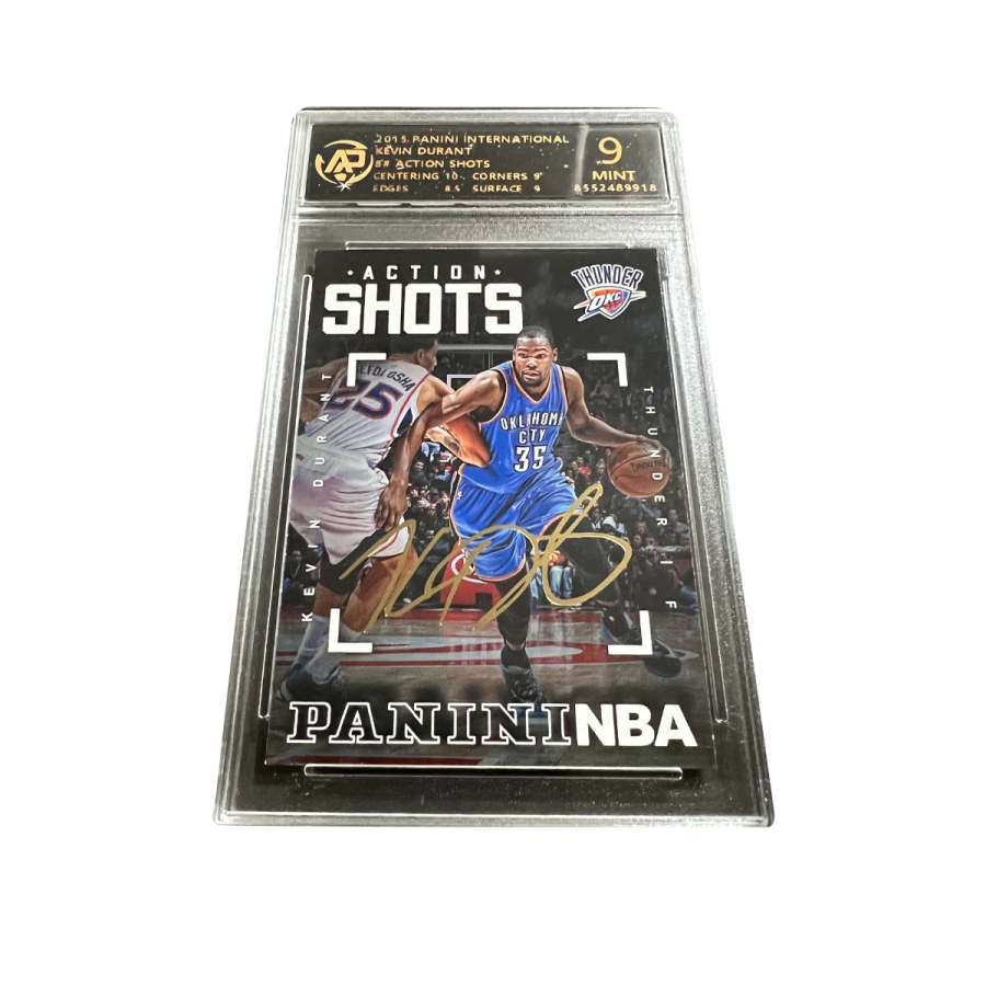 PANINI Kevin Durant, Thunder, Gold Pen Autograph, Signature, Showdown Moment RPA High Score, Superstar Card, Rare Card