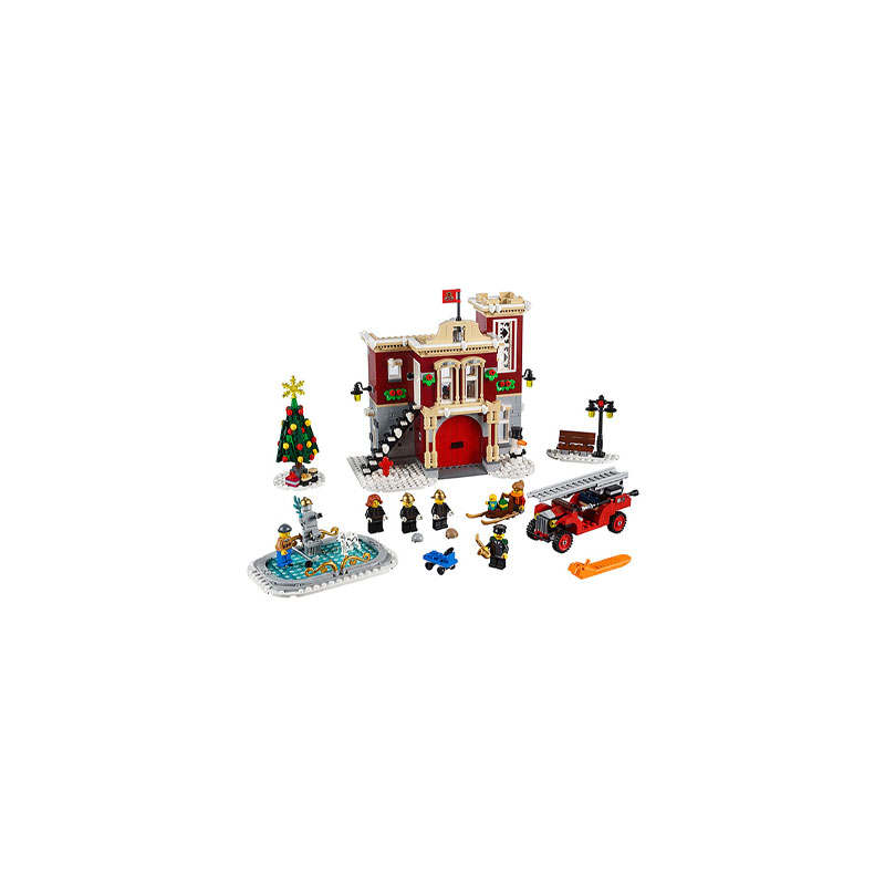 LEGO Icons Winter Rural Fire Station, Assembly Building Blocks 1001 2000pcs 10263