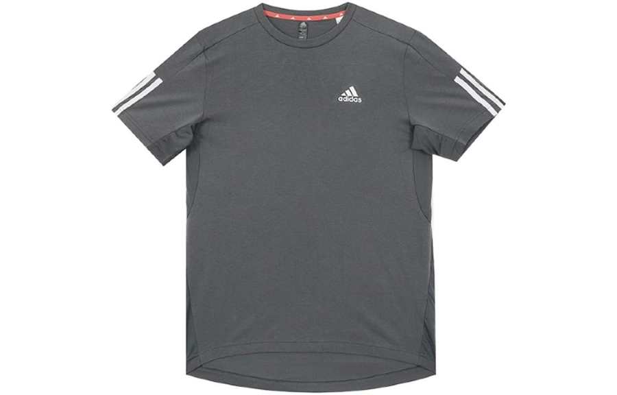 Adidas Adidas T Shirts Men's Gray Crew Neck Moderate Straight Fit