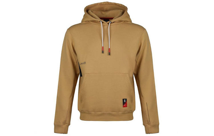 Nike Nike Kyrie Irving, Basketball Fleece Hooded Pullover Sweatshirt Men's Brown Yellow