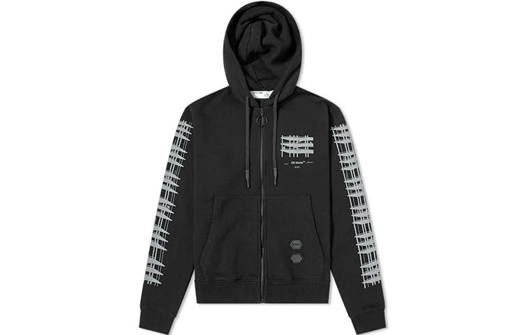 OFF-WHITE OFF WHITE Scaffold Arrow Logo Zip Hoodie