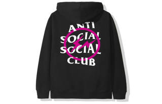 ANTI SOCIAL SOCIAL CLUB X Fragment Pink Bolt Hoodie FW19
