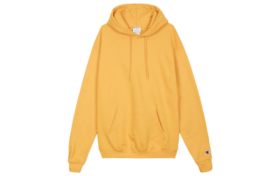 Champion Champion Cuff Single Logo Hooded Fleece Lined Pullover Sweatshirt US Version Unisex Gold