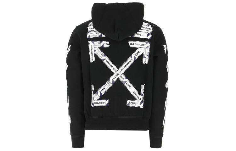 OFF-WHITE OFF WHITE Airport Tape Zip Up Hoodie